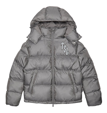 TRAPSTAR SHOOTERS HOODED PUFFER - ŠEDÁ