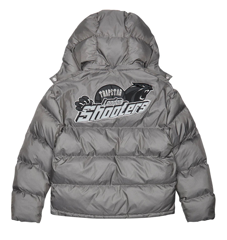 TRAPSTAR SHOOTERS HOODED PUFFER - ŠEDÁ